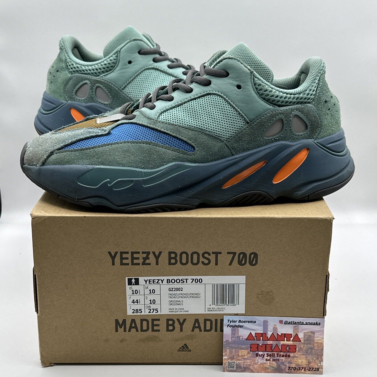 Size 10.5 -  adidas Yeezy Boost 700 Faded Azure - GZ2002