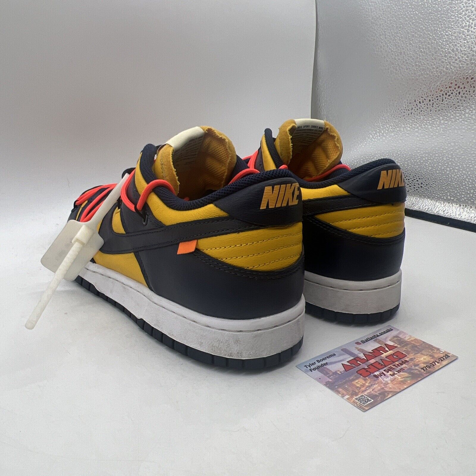 Size 12 - Nike Dunk Low x OFF-WHITE University Gold 2019 Yellow Navy CT0856-700