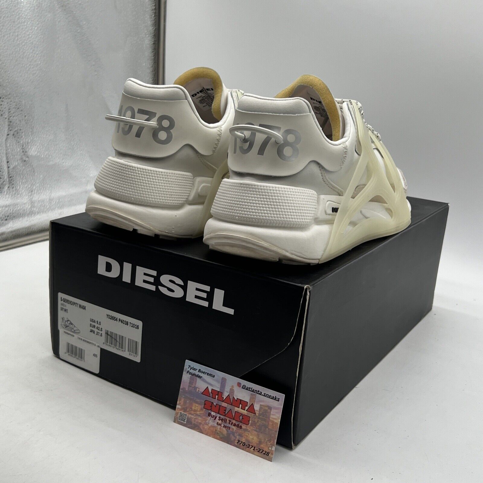 Size 9.5 - Diesel Shoes Serendipity Mask Running Sneakers (Y02654-P4038-T1016)