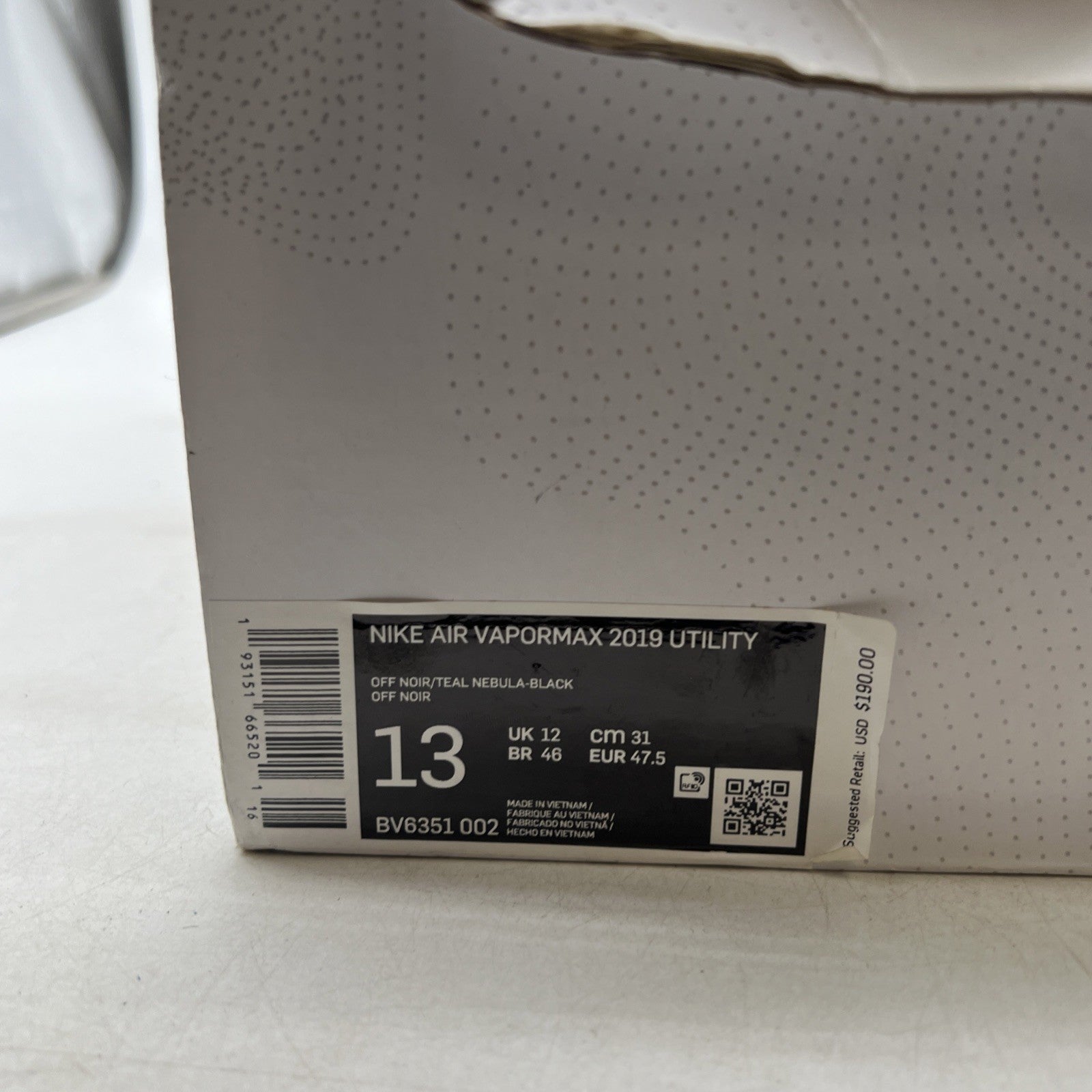 Size 13 - Nike Air VaporMax 2019 Utility Off Noir (BV6351-002)
