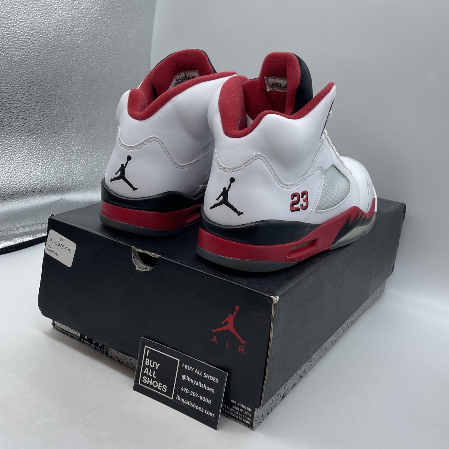 Size 9.5 - Air Jordan 5 Retro 2013 Fire Red (136027-120)