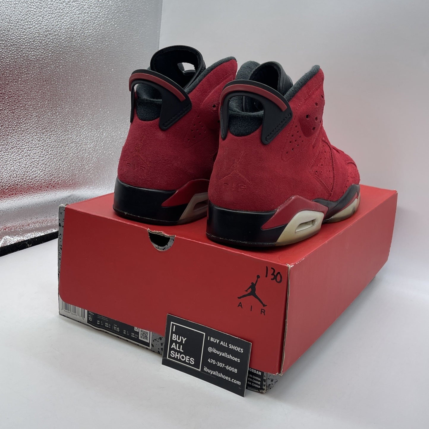 Size 10 - Air Jordan 6 Retro Toro Bravo Red Black Suede (CT8529-600)