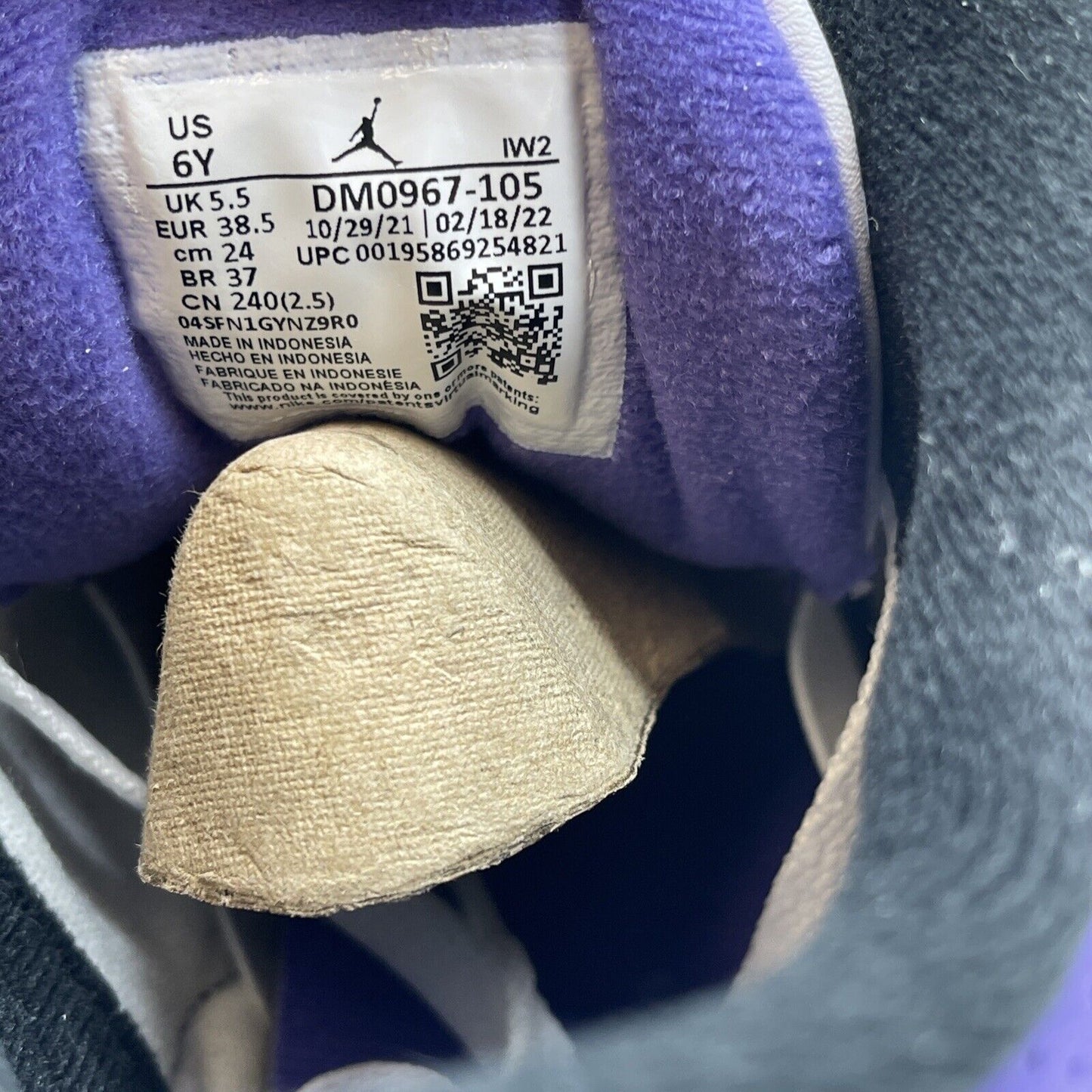 Size 4Y& 6Y- Jordan 3 Retro Mid Dark Iris Leather Suede (MISMATCH) (DM0967-105)