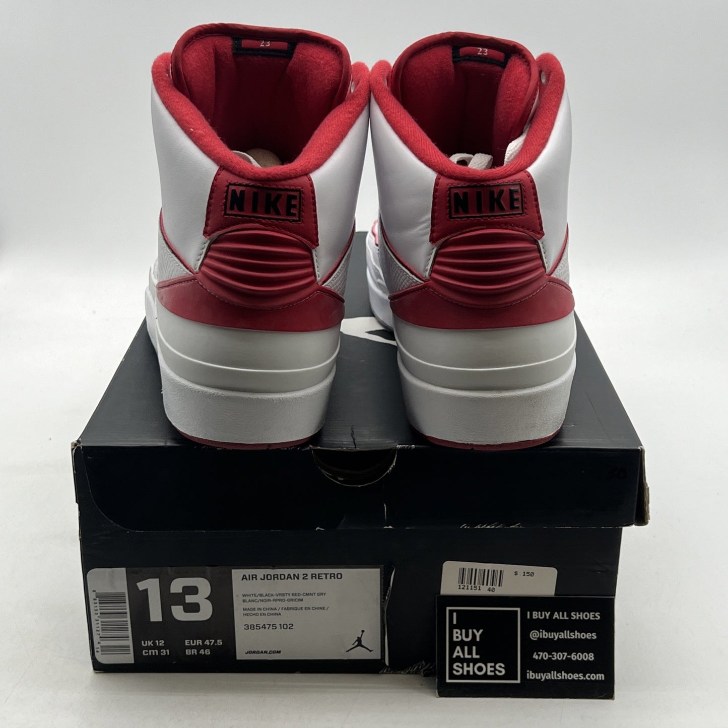 Size 13 - Air Jordan 2 Retro Chicago Home (385475-102)