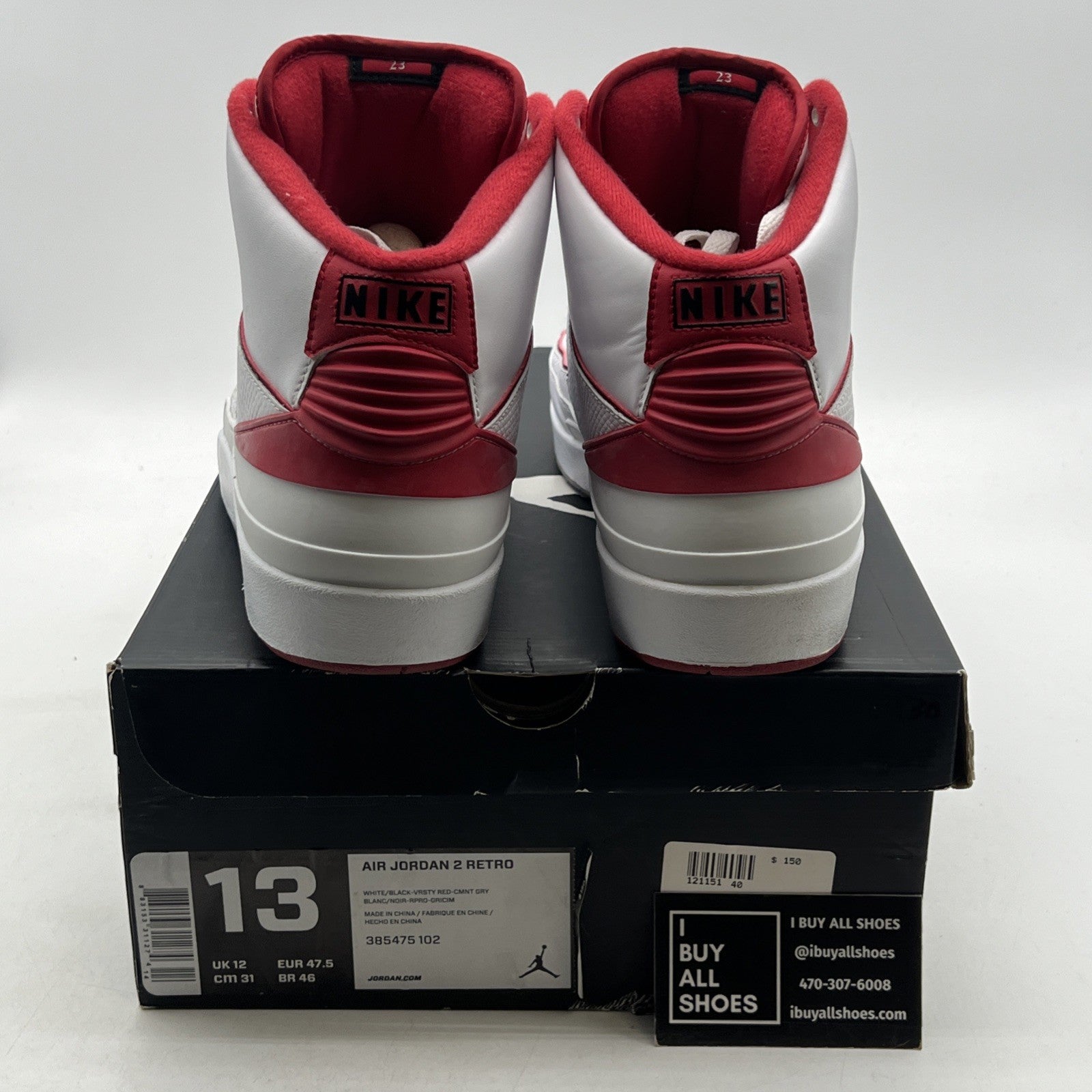 Size 13 - Air Jordan 2 Retro Chicago Home (385475-102)