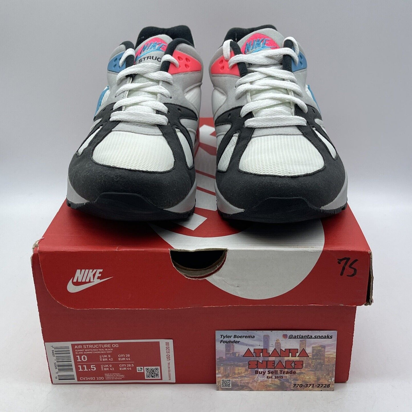 Size 10 - Nike Air Structure Triax 91 OG 2021 Neo Teal Suede (CV3492-100)