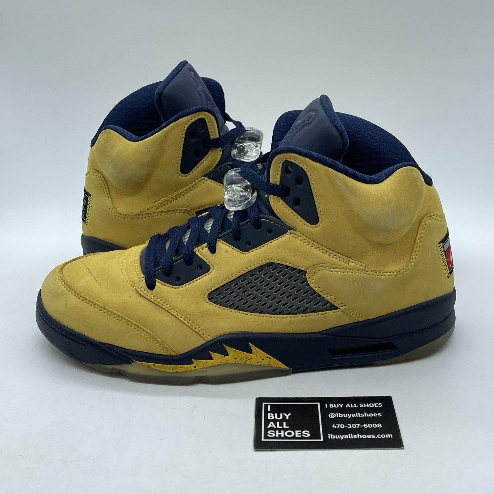 Size 11.5 - Air Jordan 5 Retro SP Michigan Yellow Black Suede (CQ9541-704)