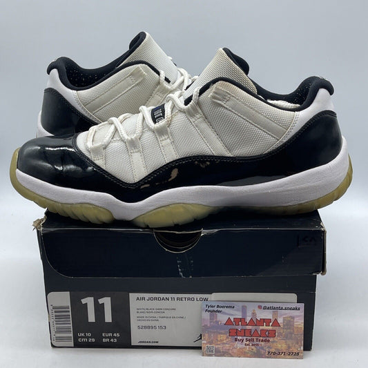 Size 11 - Air Jordan 11 Retro Low Concord Black Leather White Suede (528895-153)
