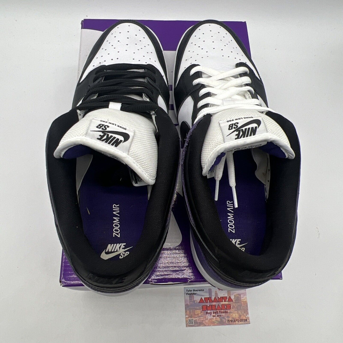 Size 13 - Nike Dunk SB Low Court Purple Black White Purple Leather (BQ6817-500)