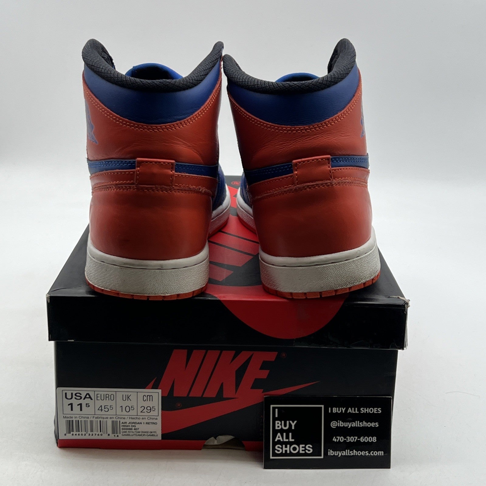 Size 11.5 - Air Jordan 1 Retro OG High Knicks (555088-407)