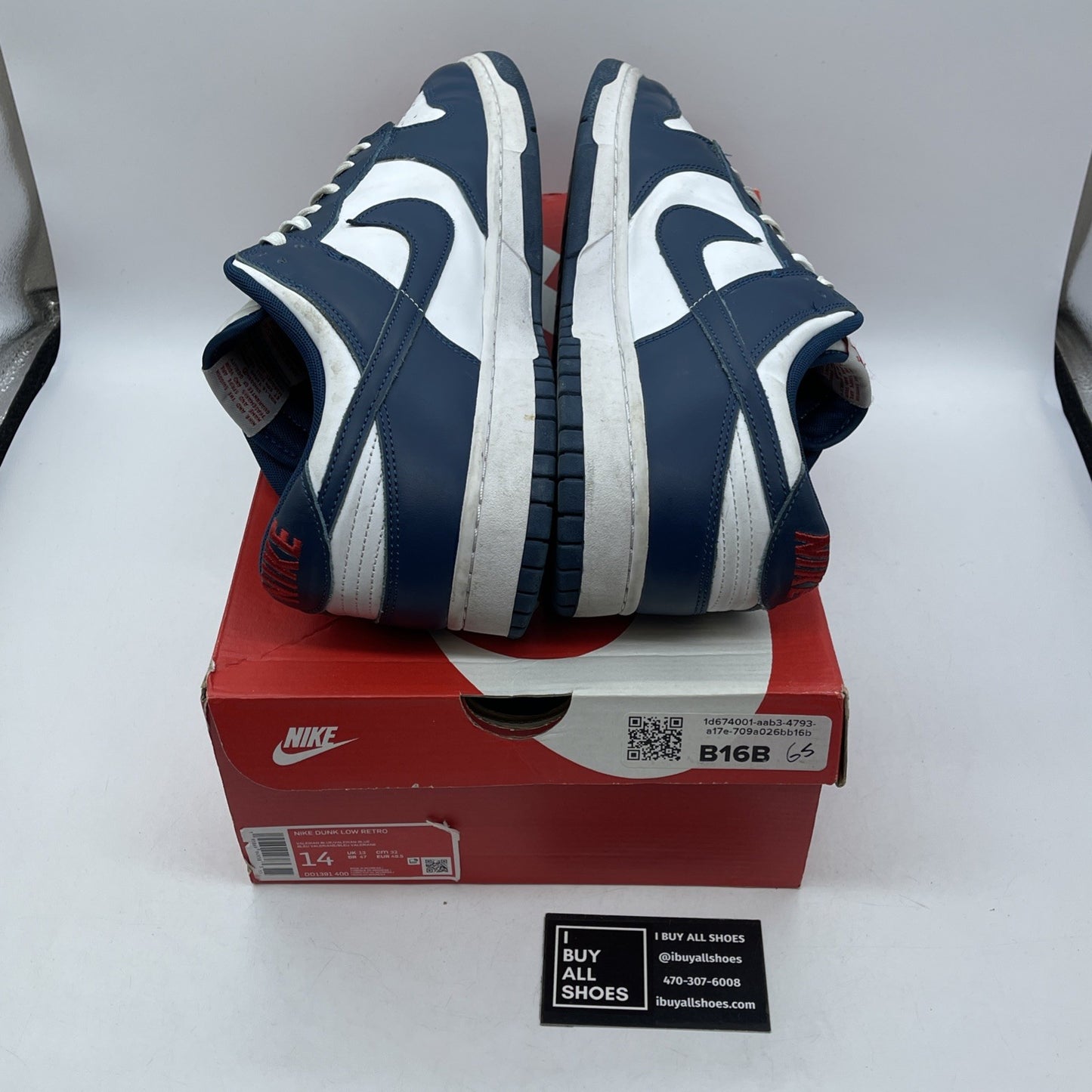 Size 14 - Nike Dunk Low Velarian Blue White Leather (DD1391-400)
