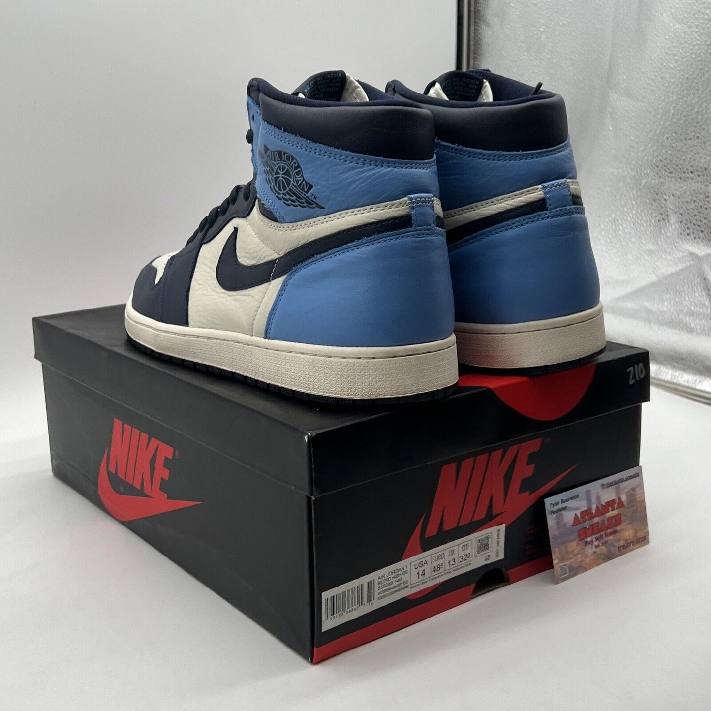 Size 14 - Jordan 1 Retro OG High Obsidian UNC 2019 (555088-140)