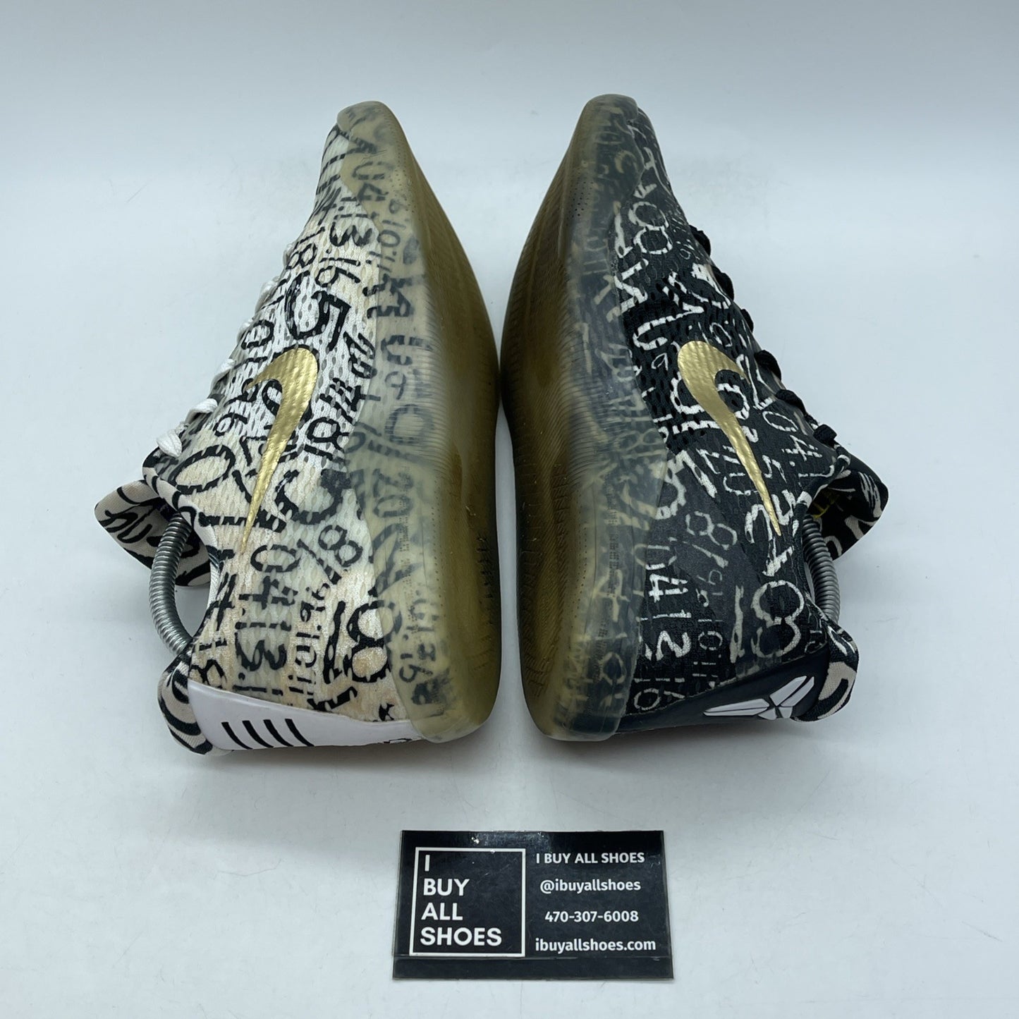 Size 9.5 - Nike Kobe 11 iD Mamba Day White Gold Black Mismatched (865773-992)