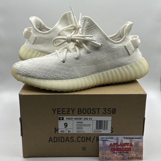 Size 9 - adidas Yeezy Boost 350 V2 Low Cream White / Triple White OG Release Wht