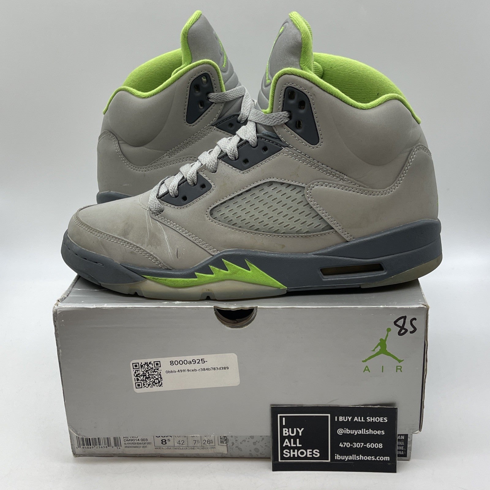 Size 8.5 - Jordan 5 Retro Green Bean Grey Leather (DM9014-003)