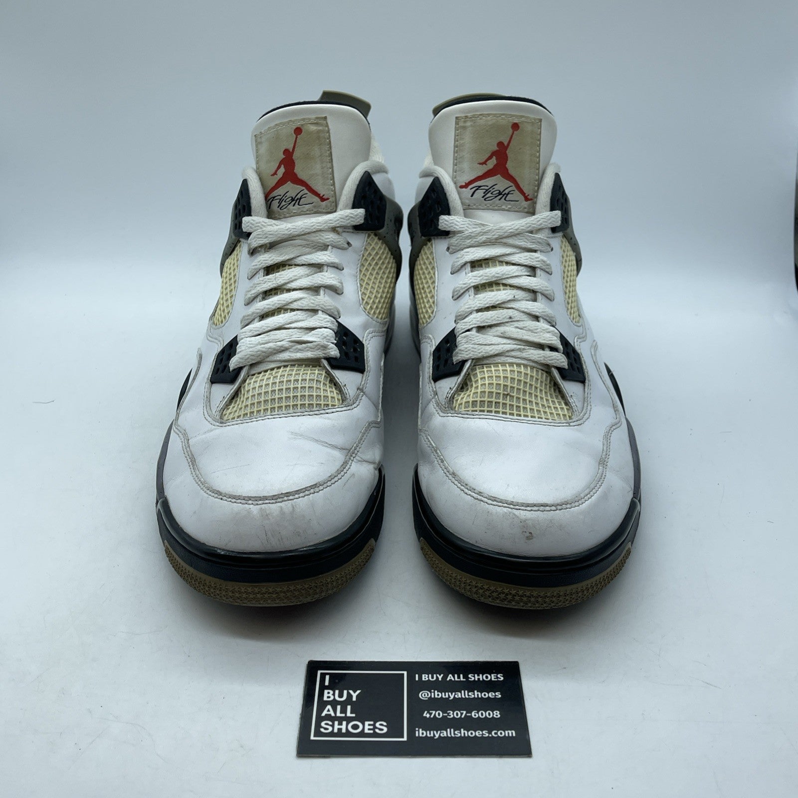 Size 14 - Jordan 4 Retro Cement 2012 White Grey Leather (308497-103)