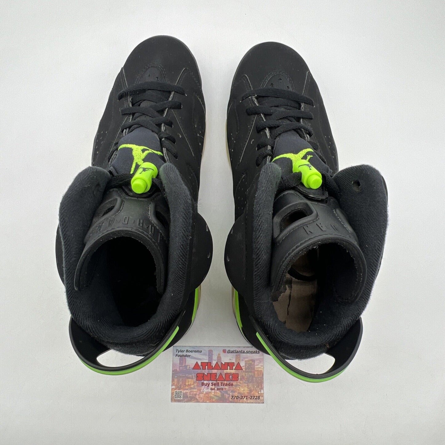 Size 11 - Jordan 6 Retro Electric Green 2021 Black Suede (CT8529-003)