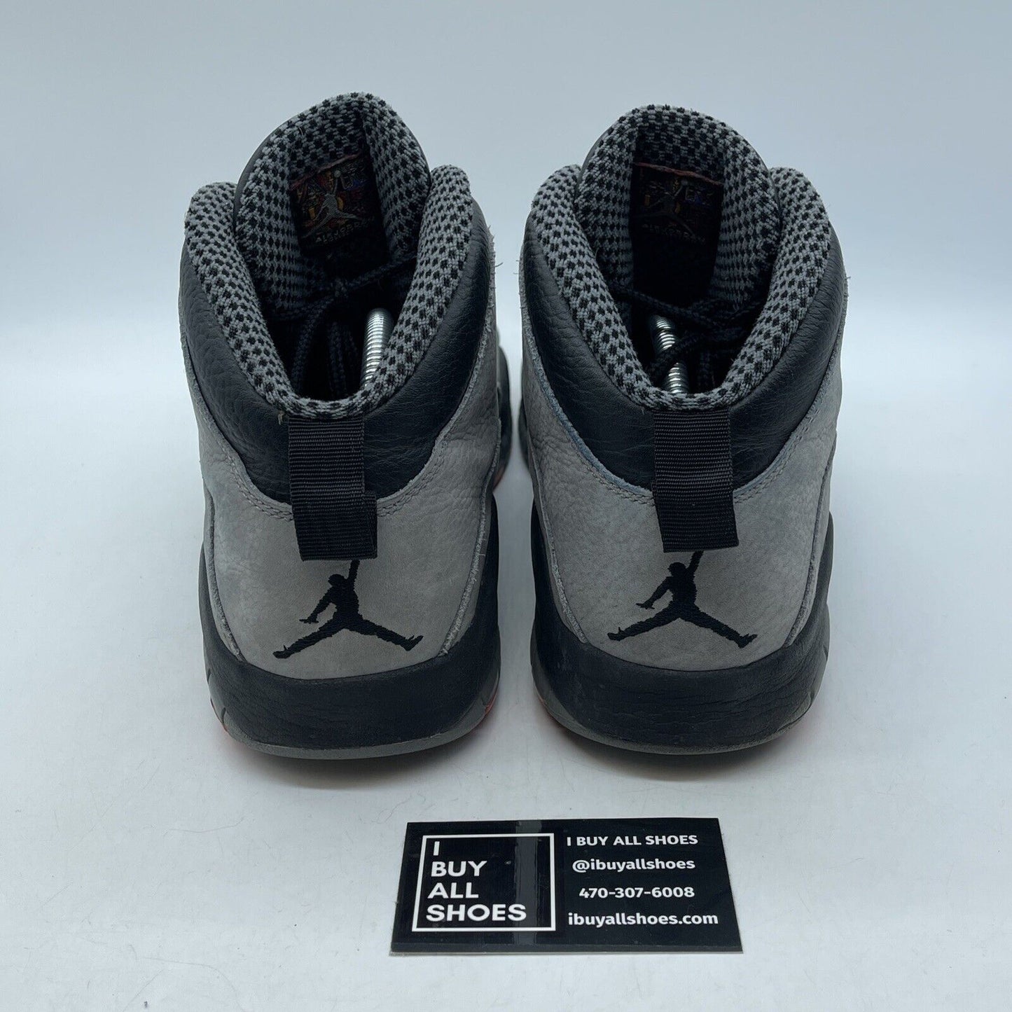 Size 12 - Air Jordan 10 Retro Cool Grey Black Orange Suede Leather (310805-023)