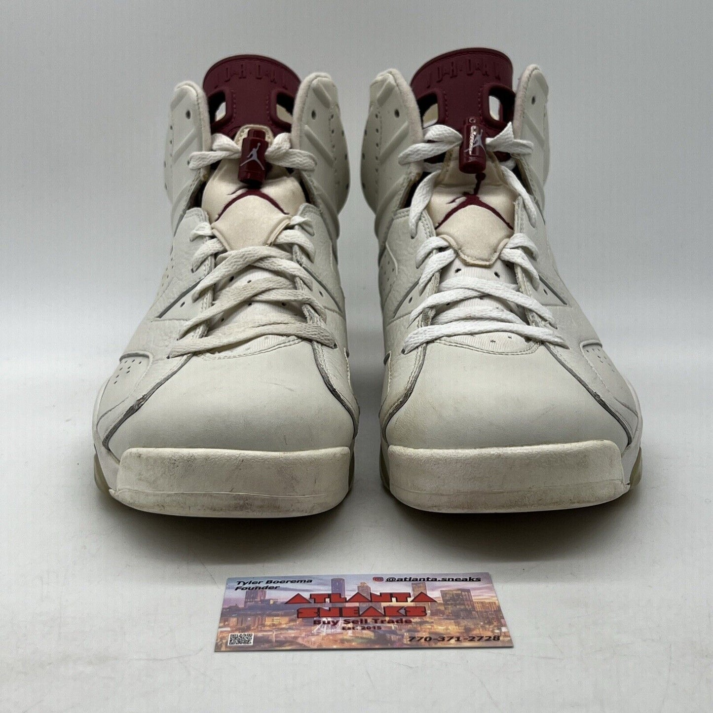 Size 11 - Air Jordan 6 Retro 2015 Maroon Leather (384664-116)