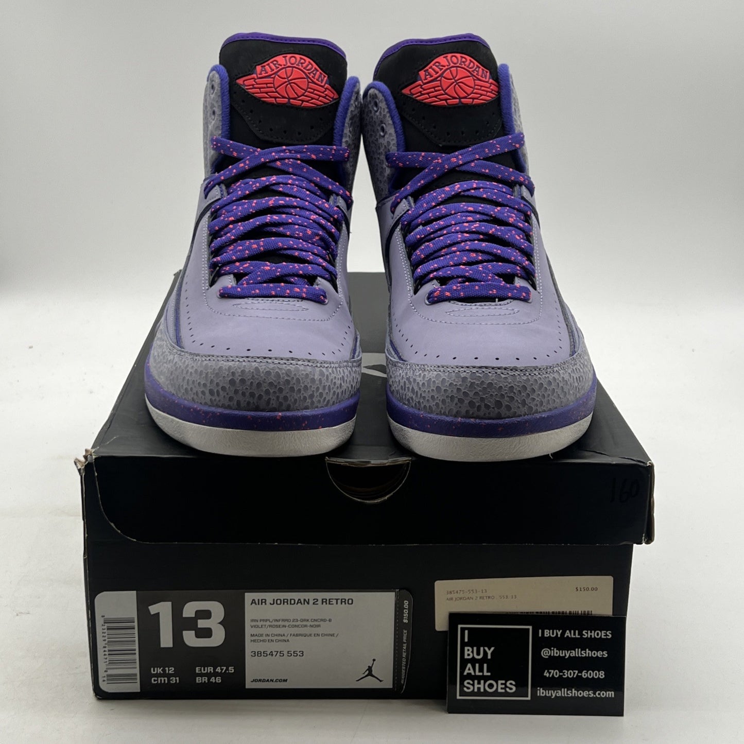 Size 13 - Air Jordan 2 Retro Iron Purple (385475-553)
