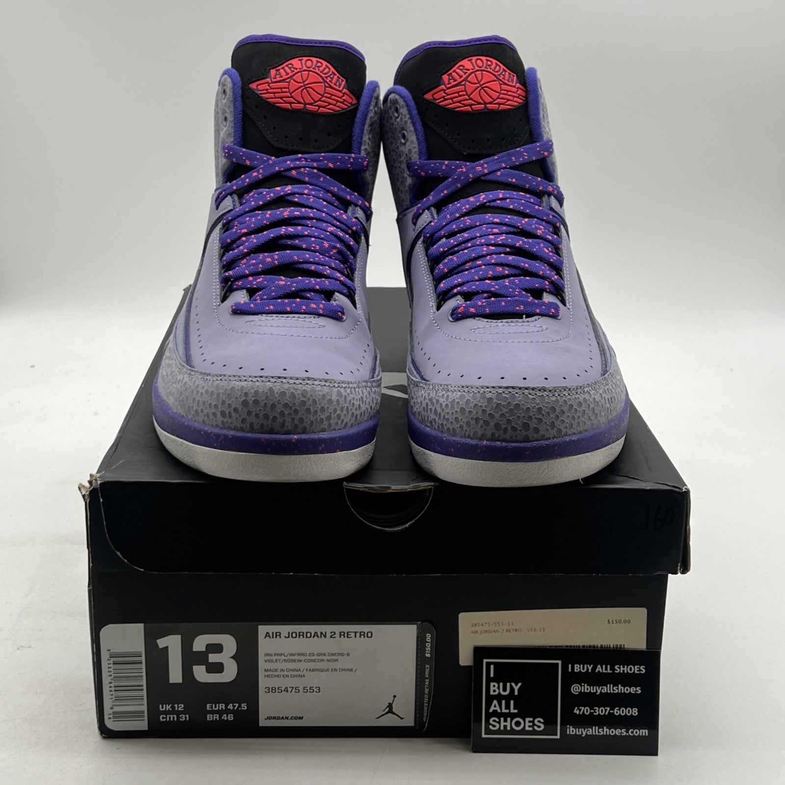 Size 13 - Air Jordan 2 Retro Iron Purple (385475-553)