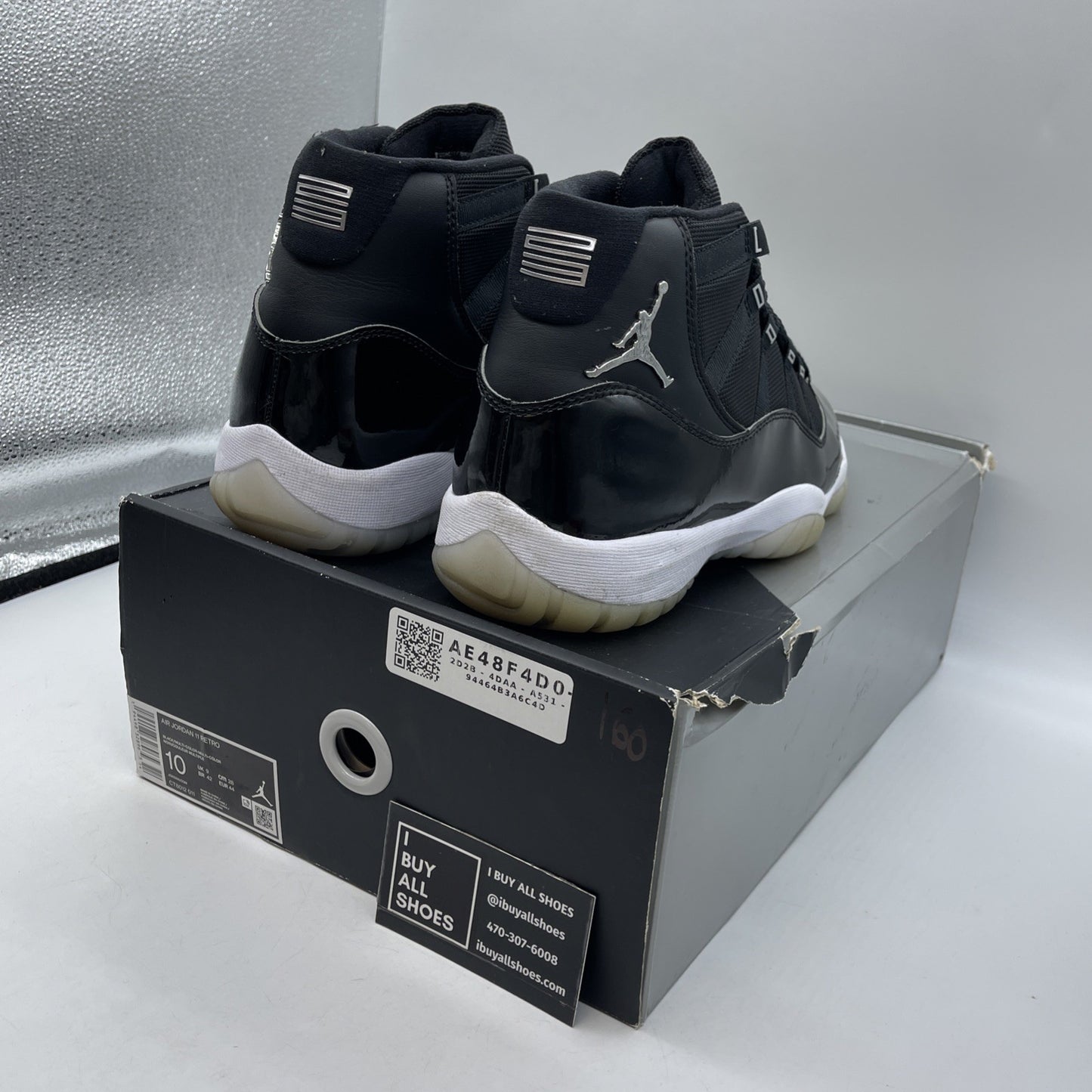 Size 10 - Jordan 11 Retro High Jubilee / 25th Anniversary Black (CT8012-011)
