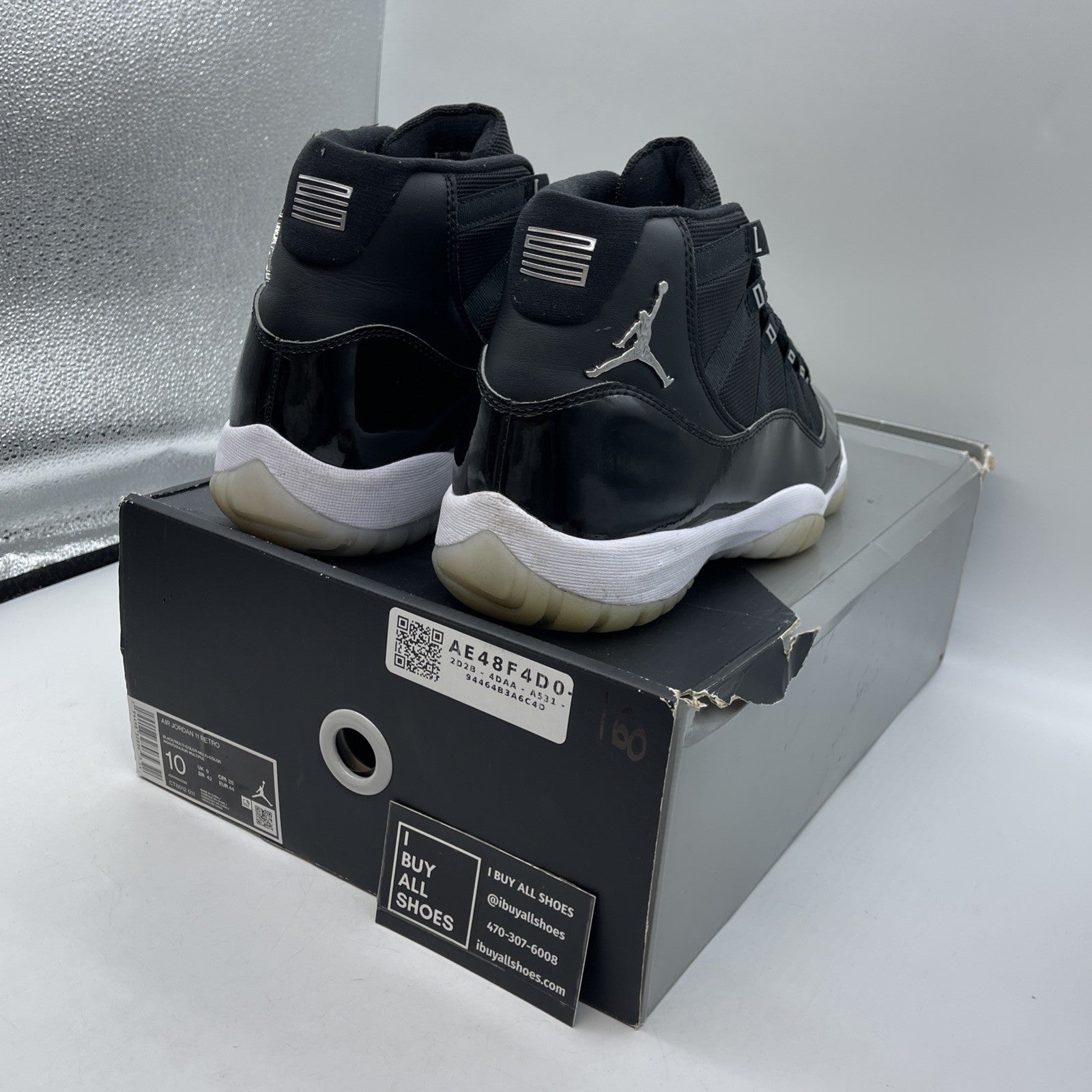 Size 10 - Jordan 11 Retro High Jubilee / 25th Anniversary Black (CT8012-011)