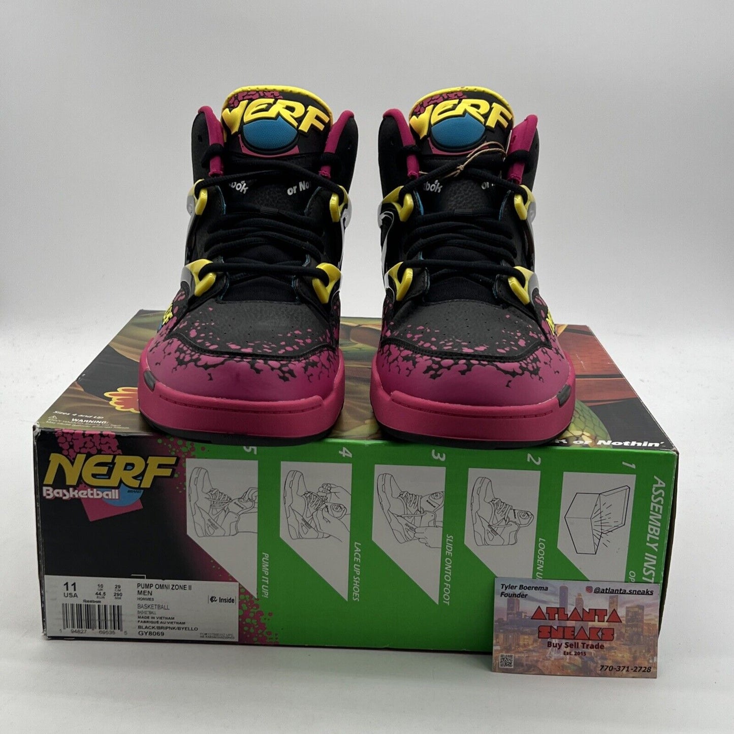 Size 11 - Reebok NERF x Pump Omni Zone 2 Backboard Breaker