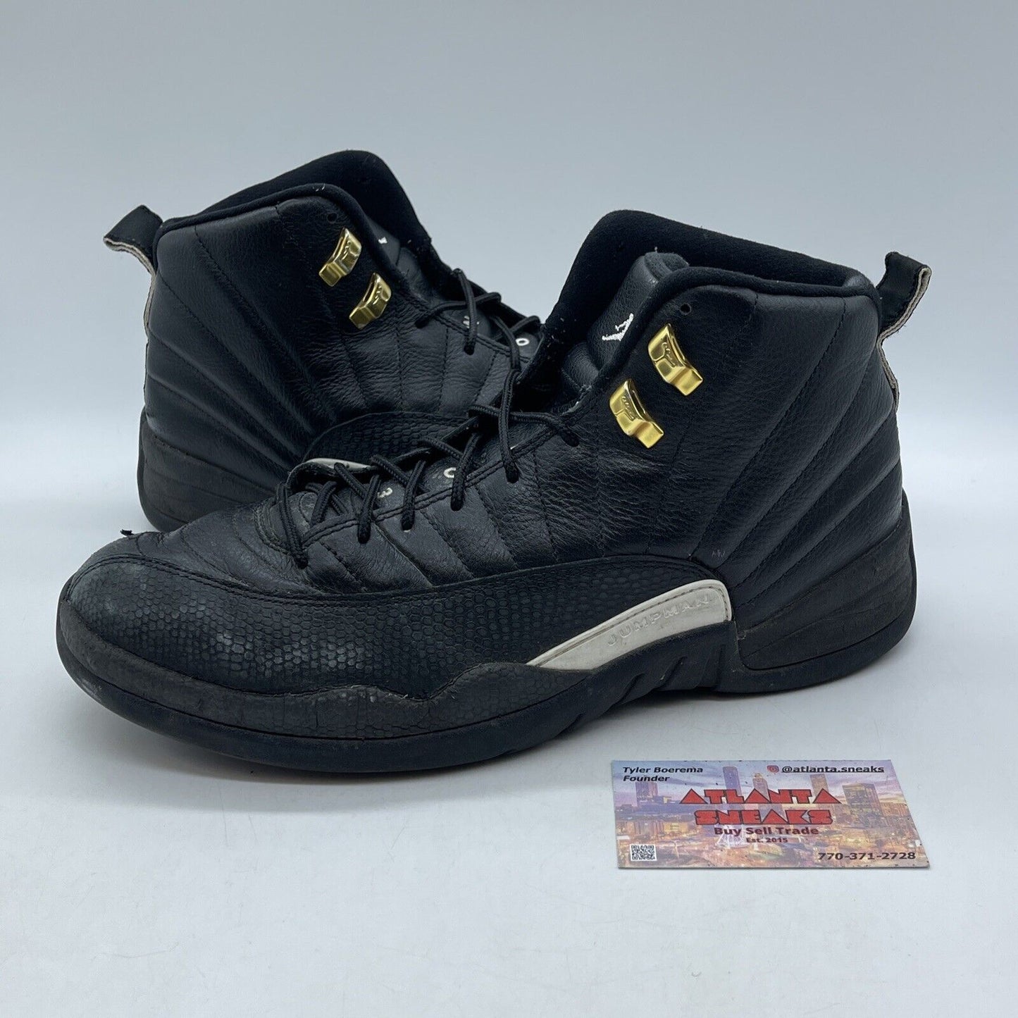 Size 10.5 - Air Jordan 12 Retro The Master Gold White Black Leather (130690-013)