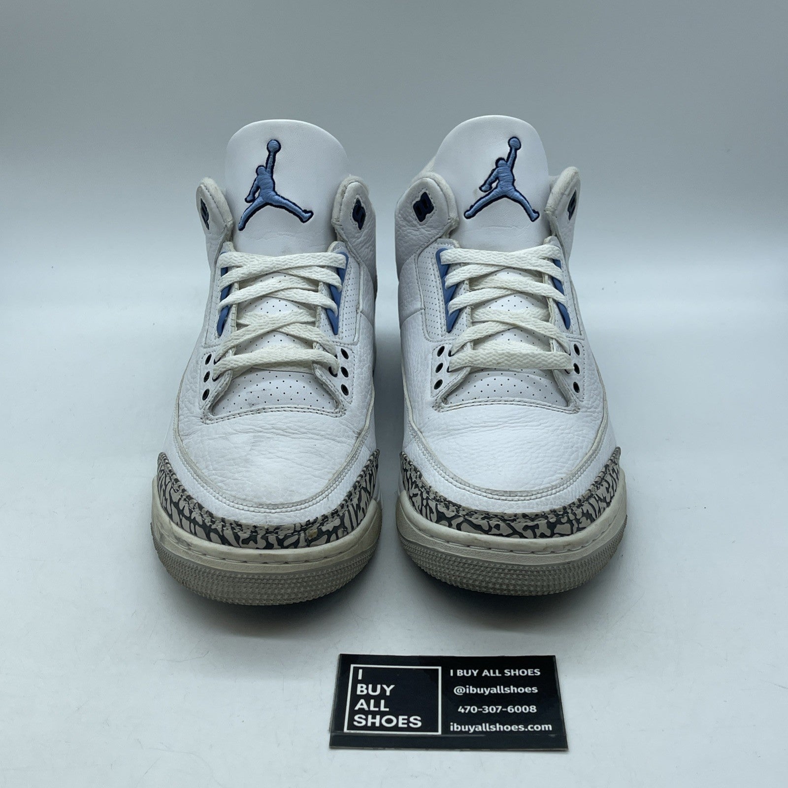 Size 11.5 - Jordan 3 Retro Mid UNC Blue Grey White Leather Suede (CT8532-104)