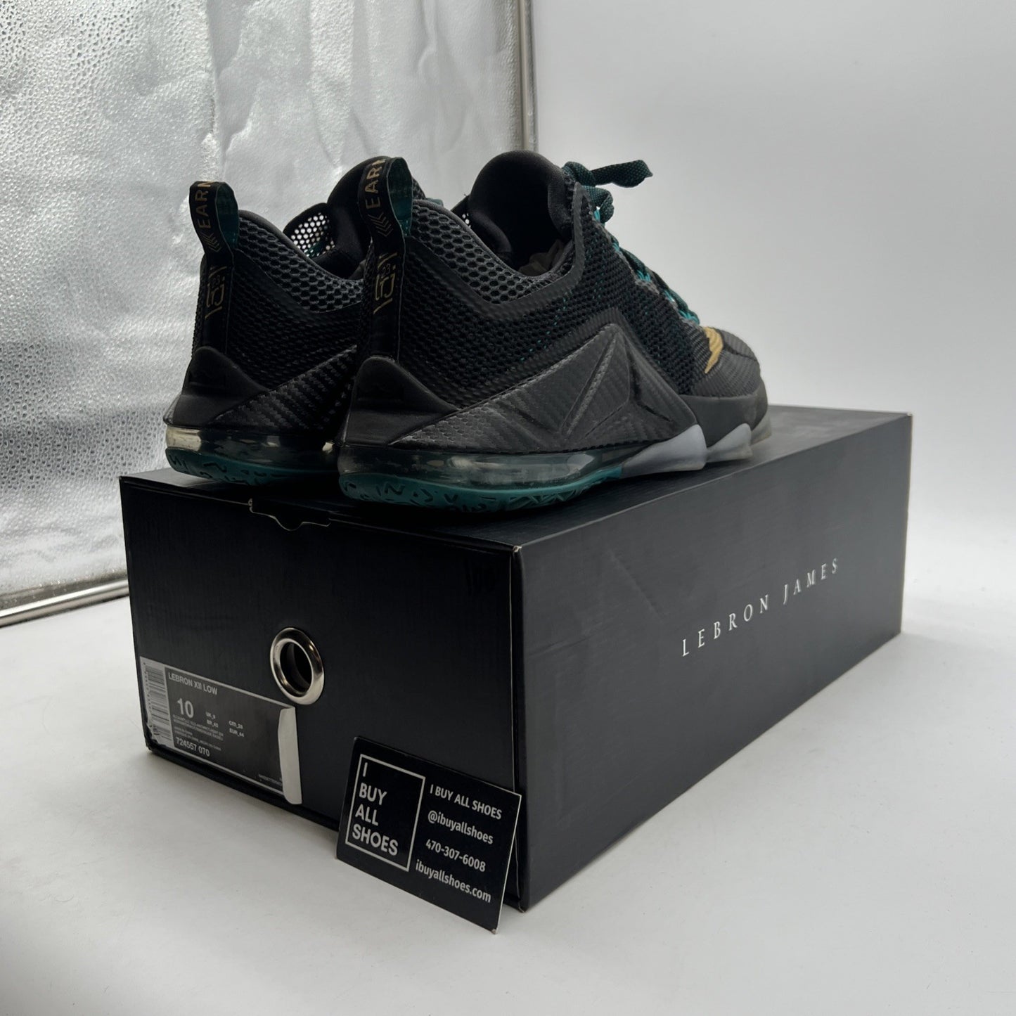 Size 10 - Nike LeBron 12 Low Carbon Fiber (724557-070)