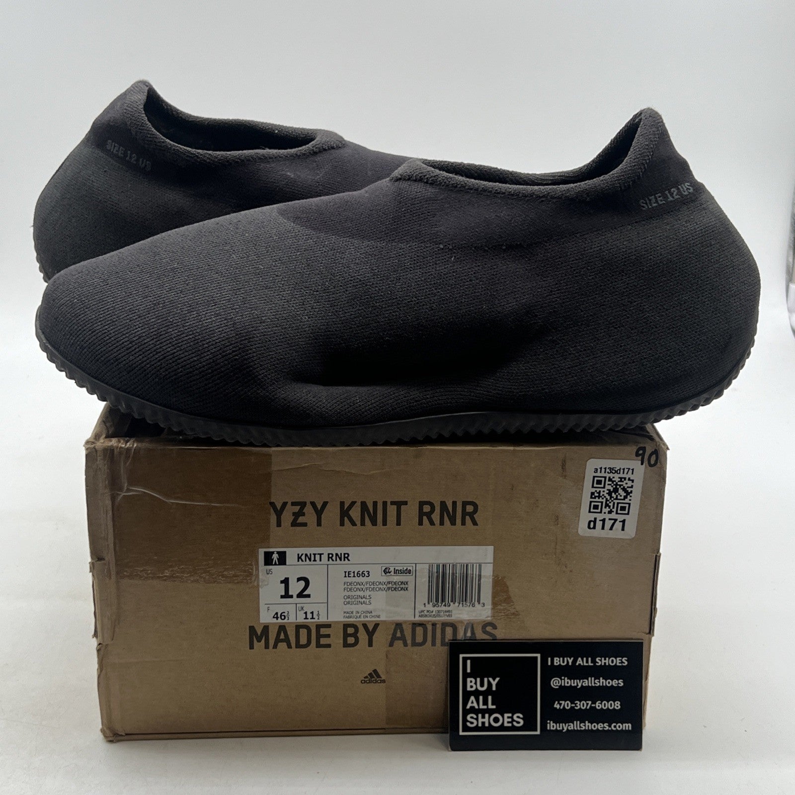 Size 12 - adidas Yeezy Knit Runner Fade Onyx (IE1663)