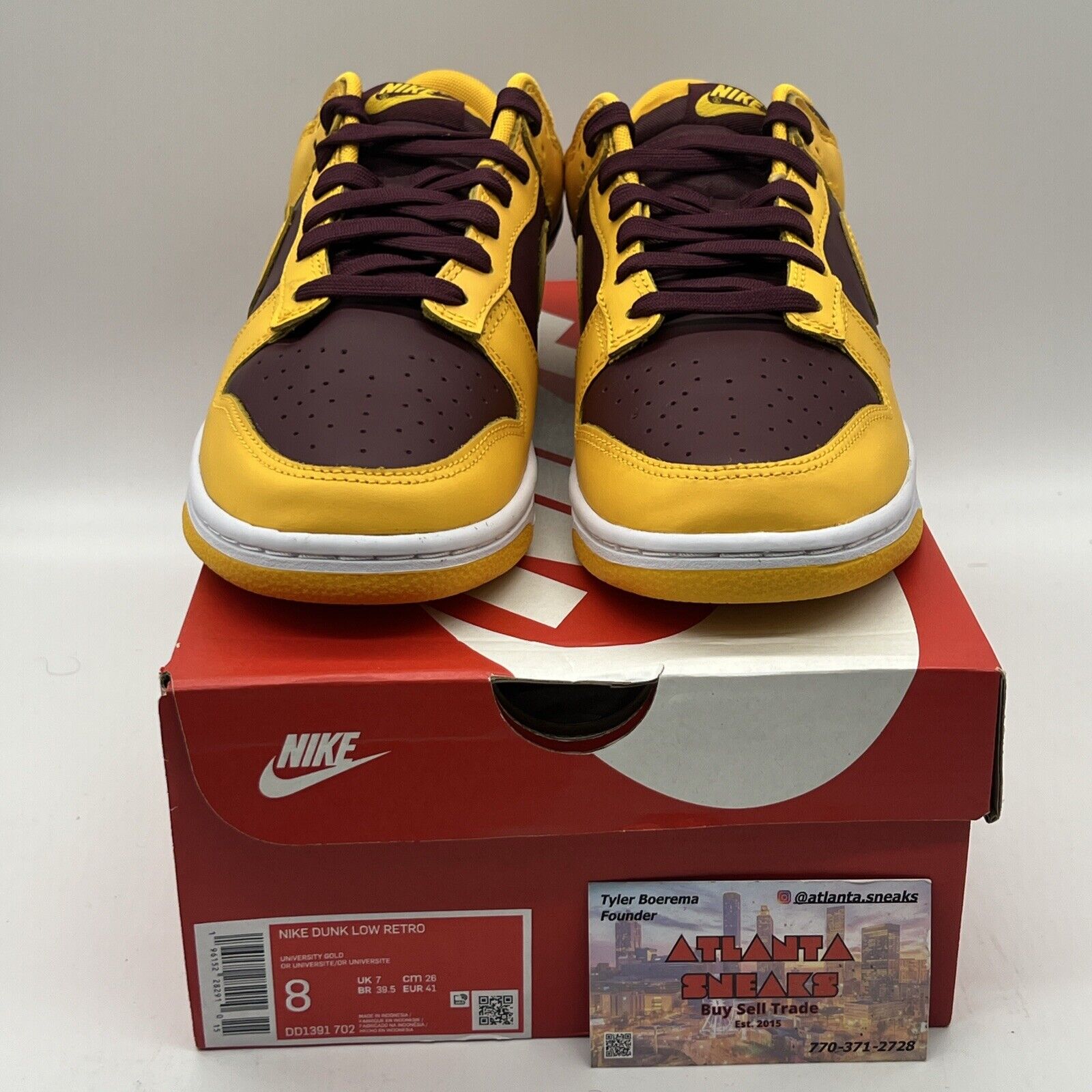 Size 8 - Nike Dunk Low Retro Arizona State Sun Devils 2022 Brand New Og All DS