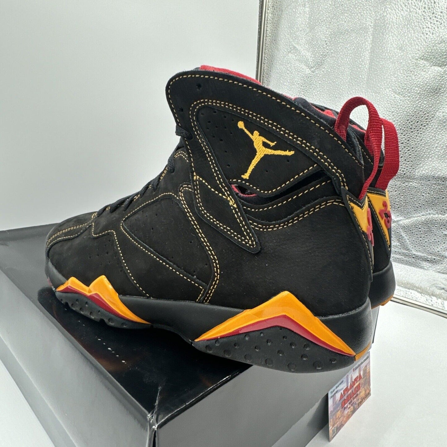 Size 10.5 Jordan 7 Retro Citrus Black Gold Red 2022 OG All Suede Comfy Tetris