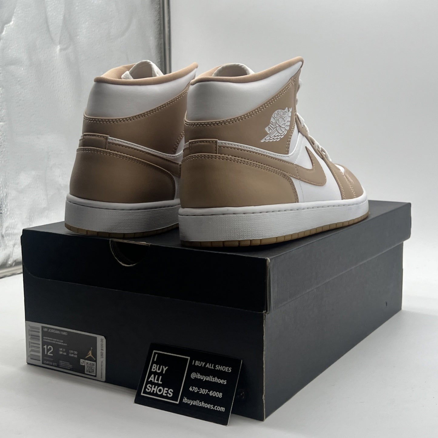Size 12 - Air Jordan 1 Mid Tan Gum (554724-271)