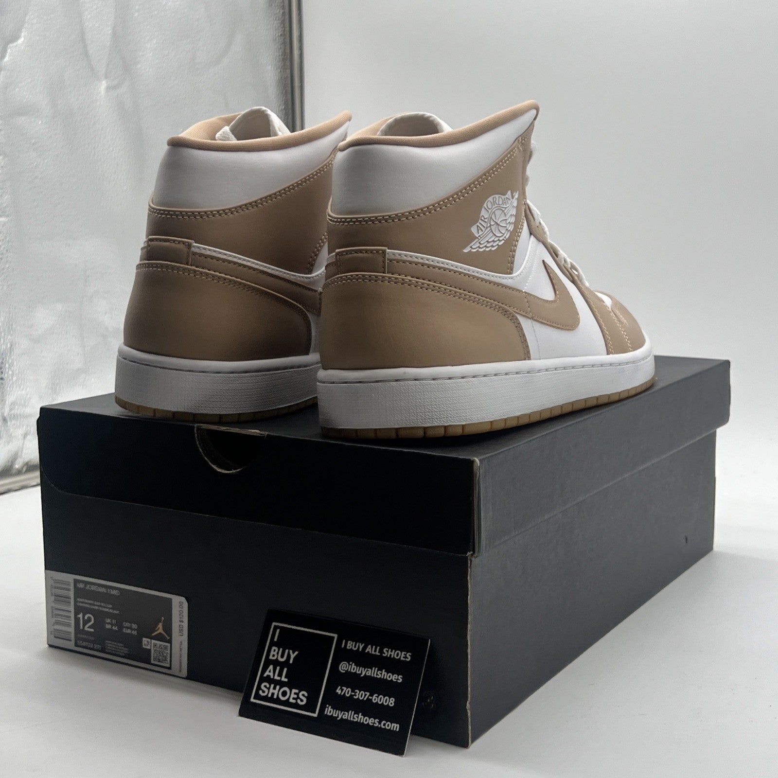 Size 12 - Air Jordan 1 Mid Tan Gum (554724-271)