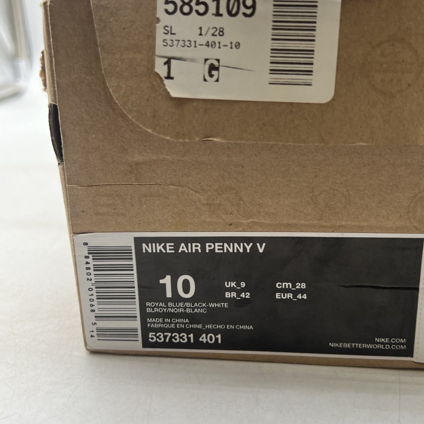 Size 10 - Nike Air Penny 5 Memphis Tigers (537331-401)