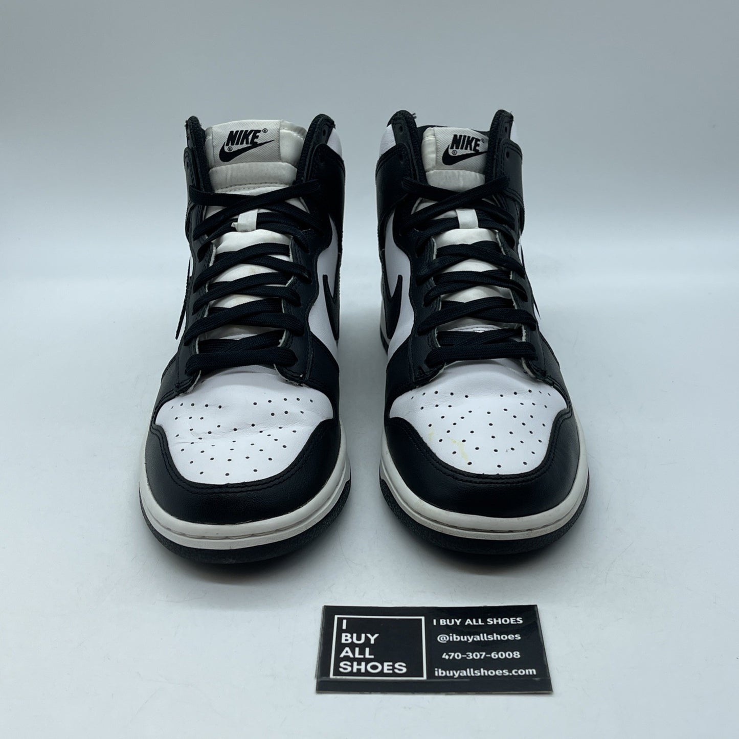 Size 8.5 - Nike Dunk High Black White Leather (DD1399-105)