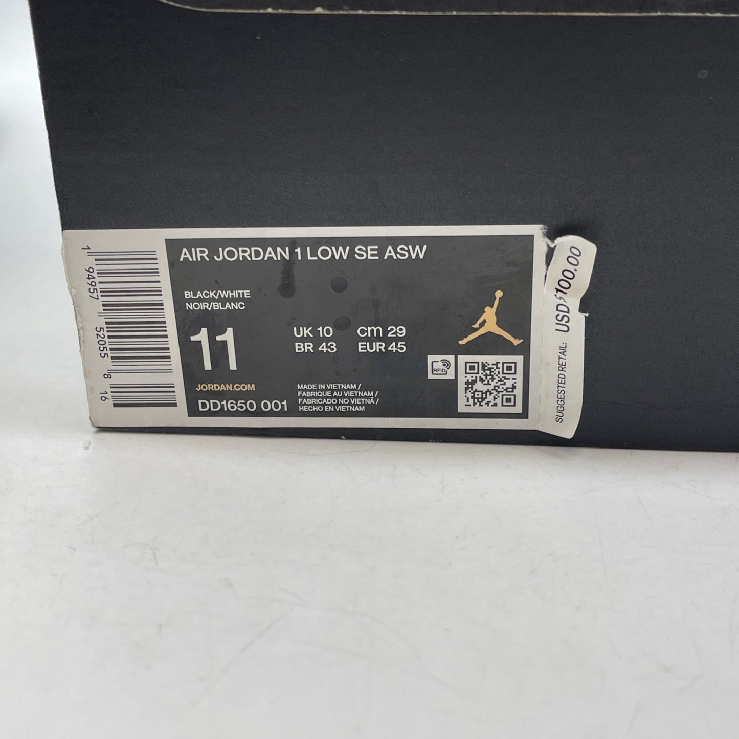 Size 11 - Air Jordan 1 Low All Star 2021 Black Leather (DD1650-001)