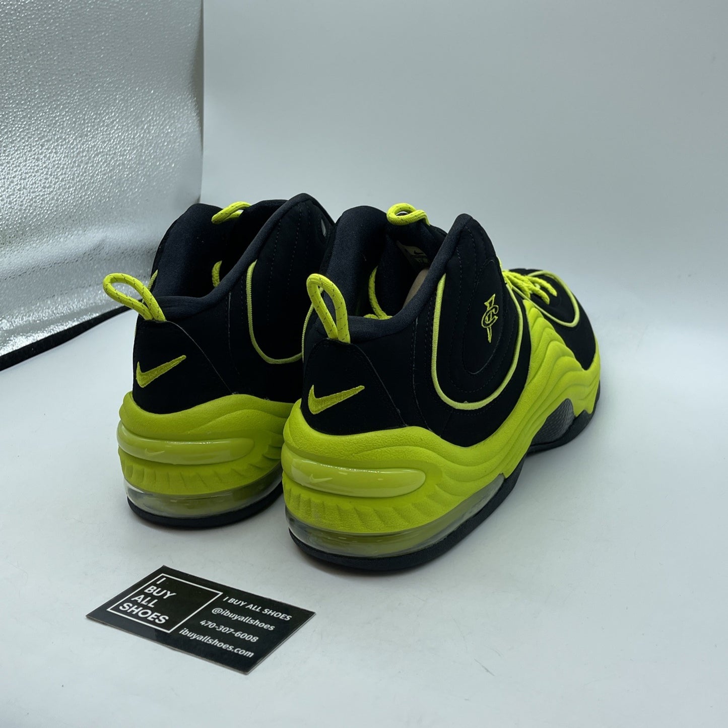 Size 13 - Nike Air Penny 2 Le Volt Green Black Suede (535600-003)