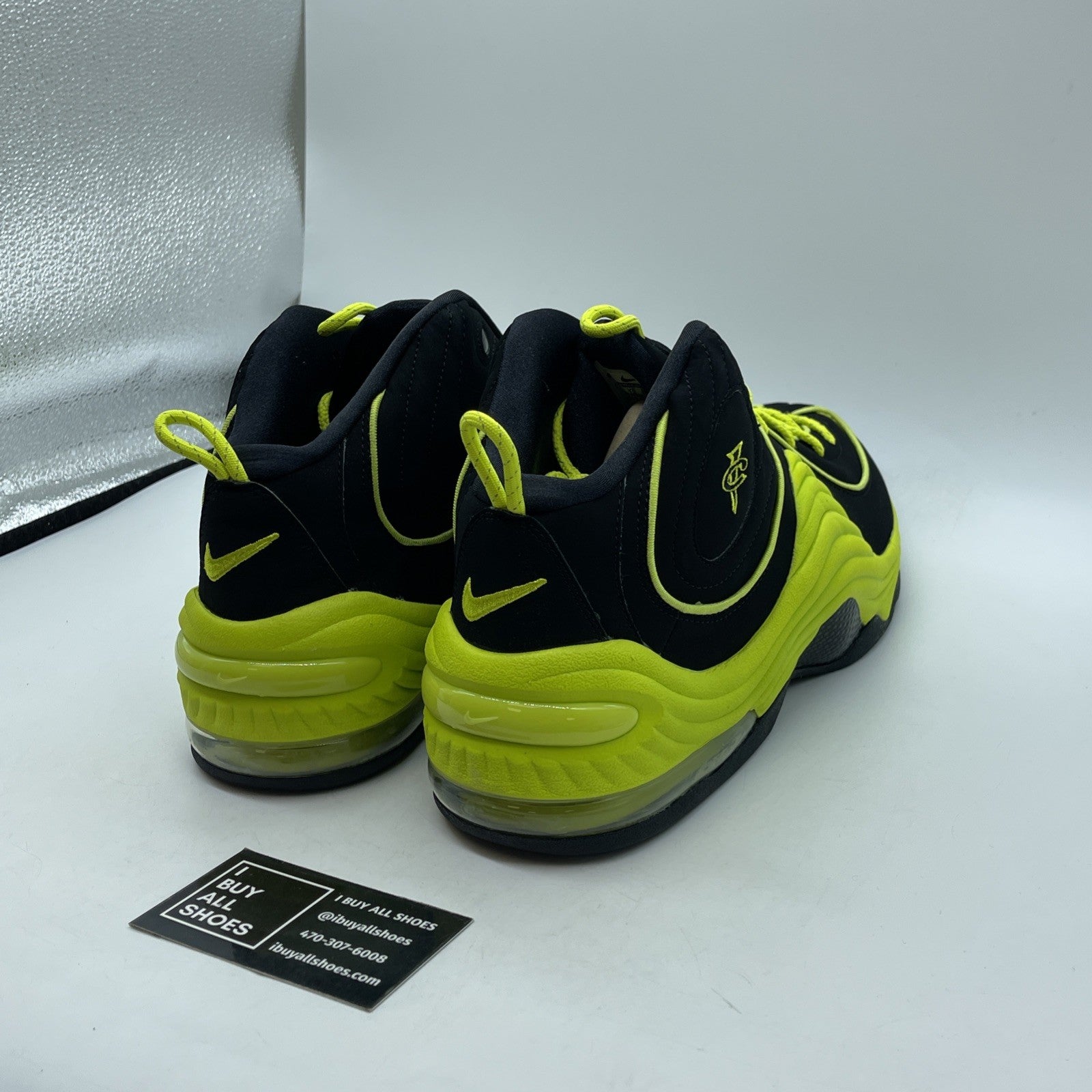 Size 13 - Nike Air Penny 2 Le Volt Green Black Suede (535600-003)