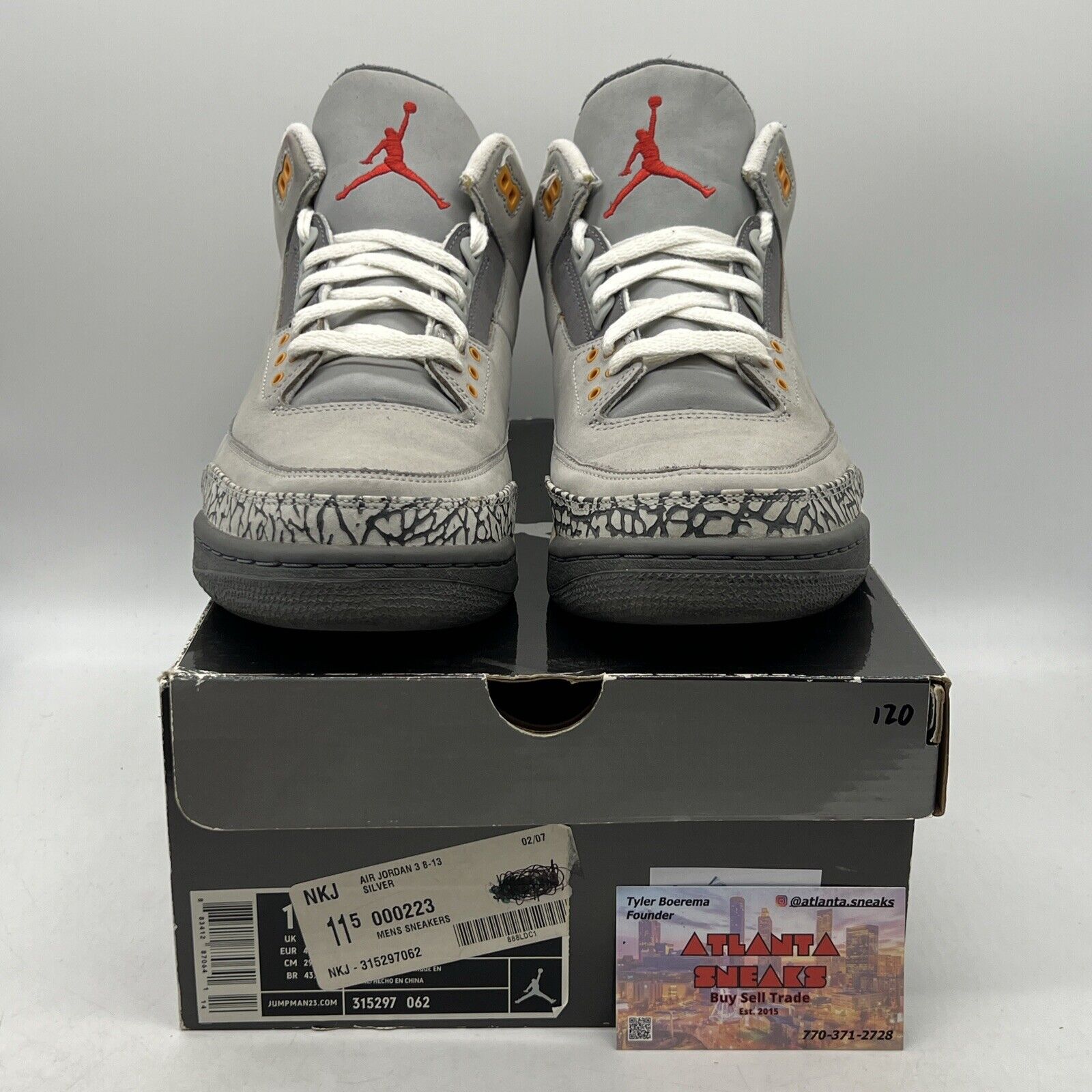 Size 11.5 - Air Jordan 3 Retro LS 2006 Cool Grey White Suede (315297-062)