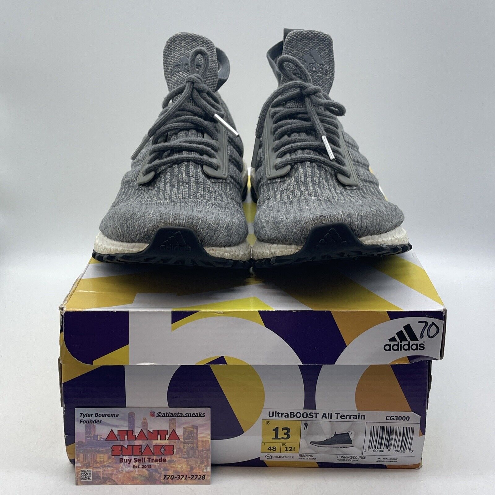 Size 13 - adidas UltraBoost ATR Mid Grey White (CG3000)