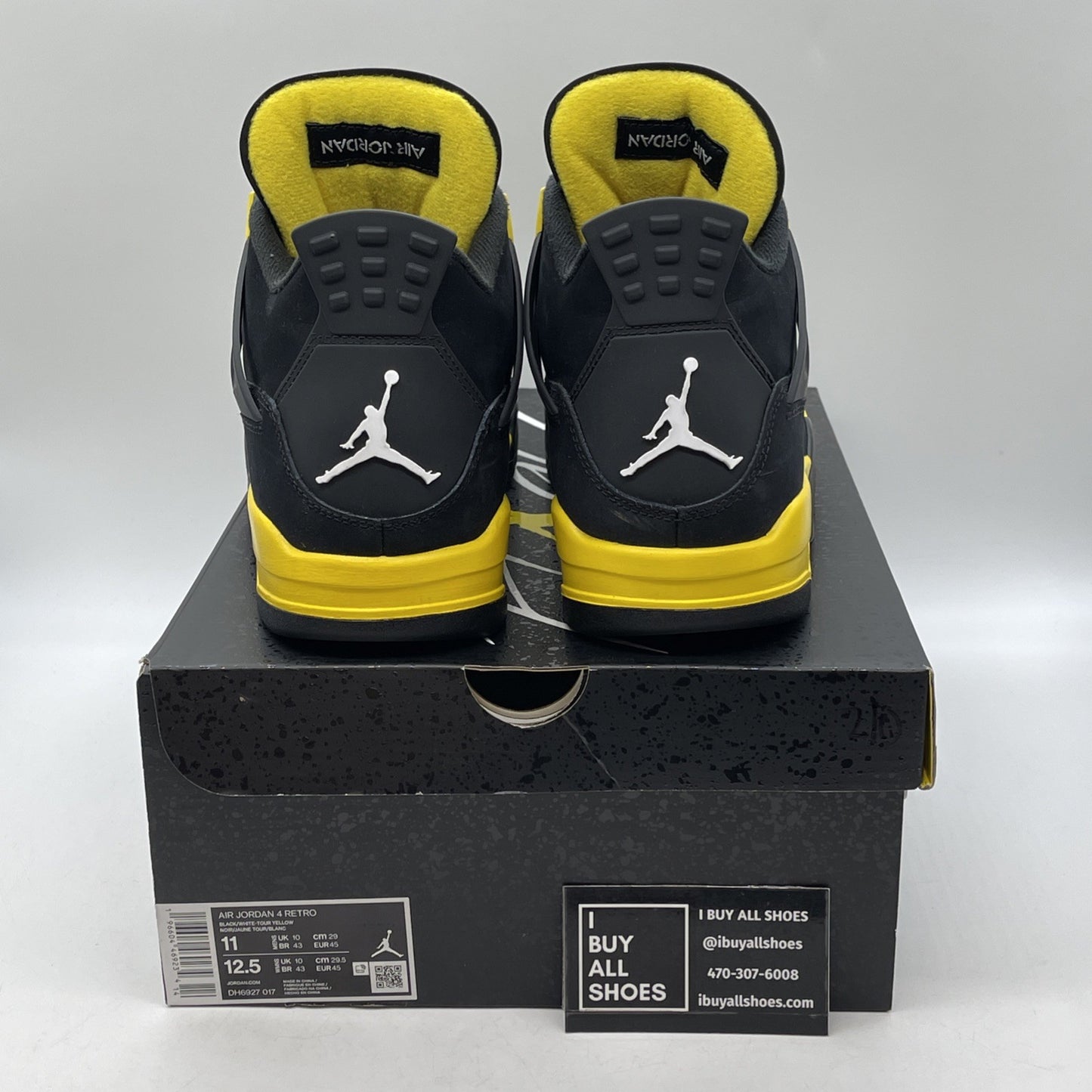 Size 11 - Jordan 4 Retro Mid Thunder Yellow Black Suede (DH6927-017)