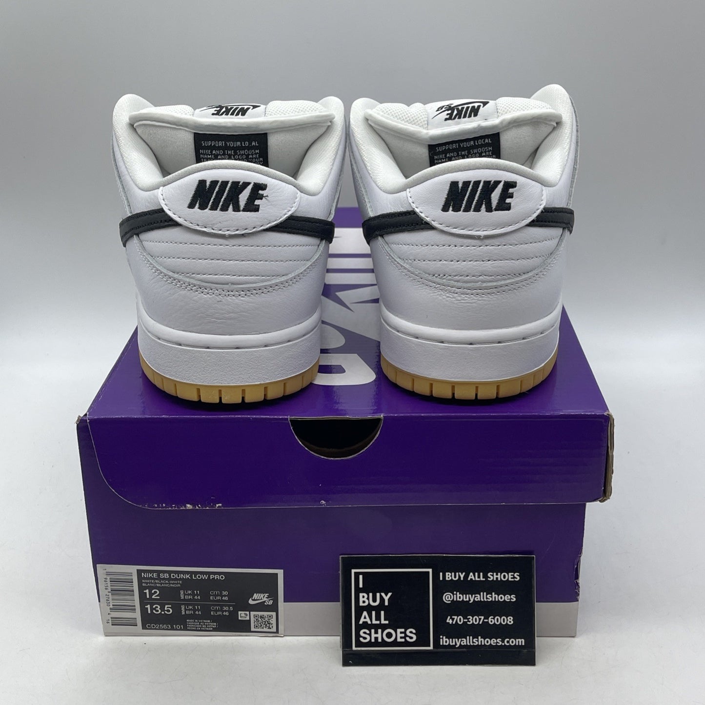 Size 12 - Nike SB Dunk Low White Gum (CD2563-101)
