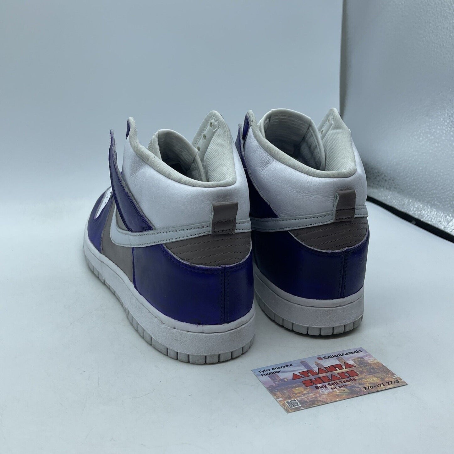 Size 9.5 - Nike Dunk High Blue Skate Shoes Top Perforated Purple (CZ8149-101)