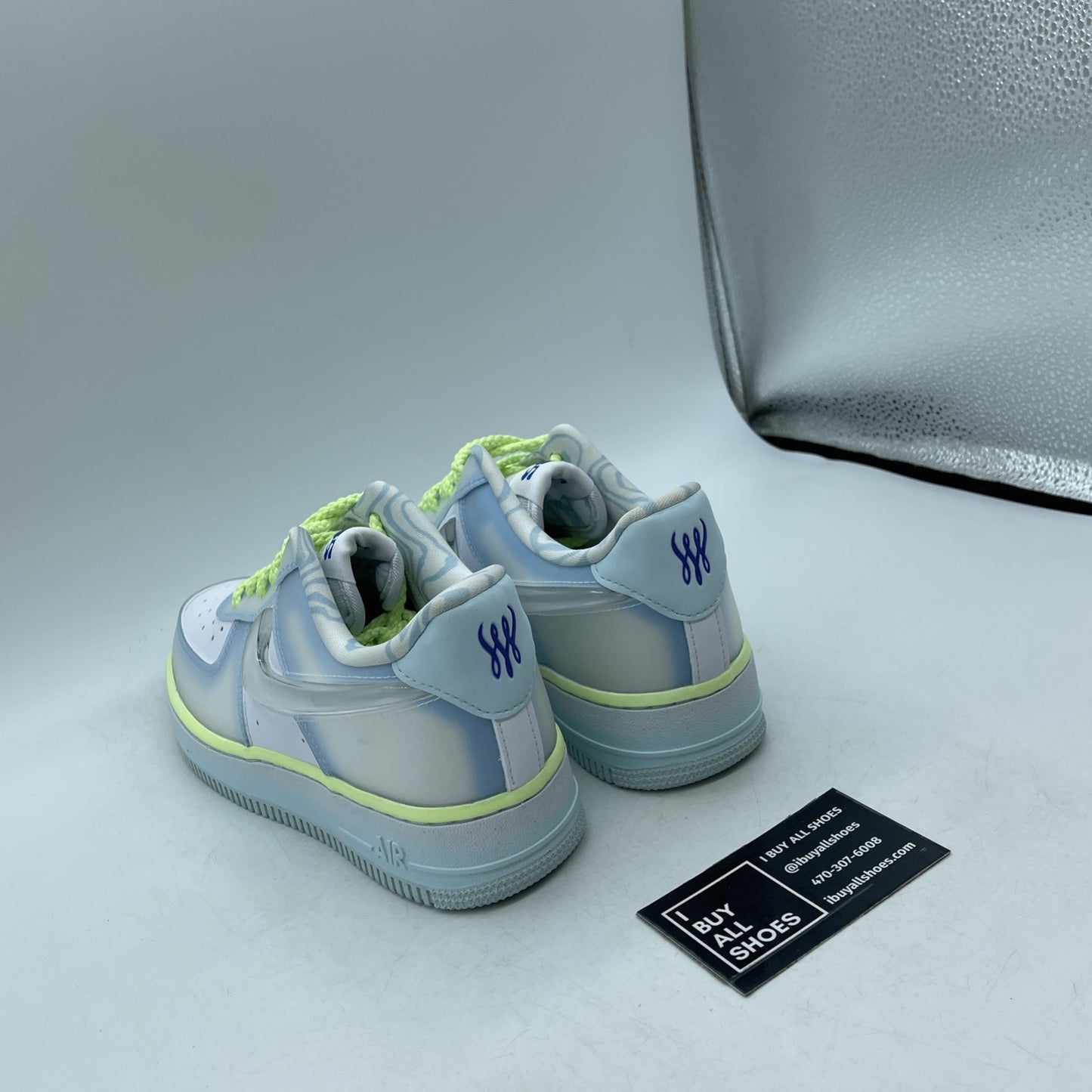 Size 7.5W - Serena Williams Design Crew x Nike Air Force 1 '07 Psychic Blue