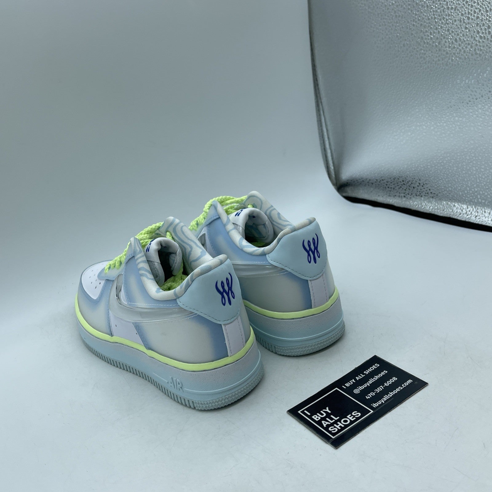 Size 7.5W - Serena Williams Design Crew x Nike Air Force 1 '07 Psychic Blue