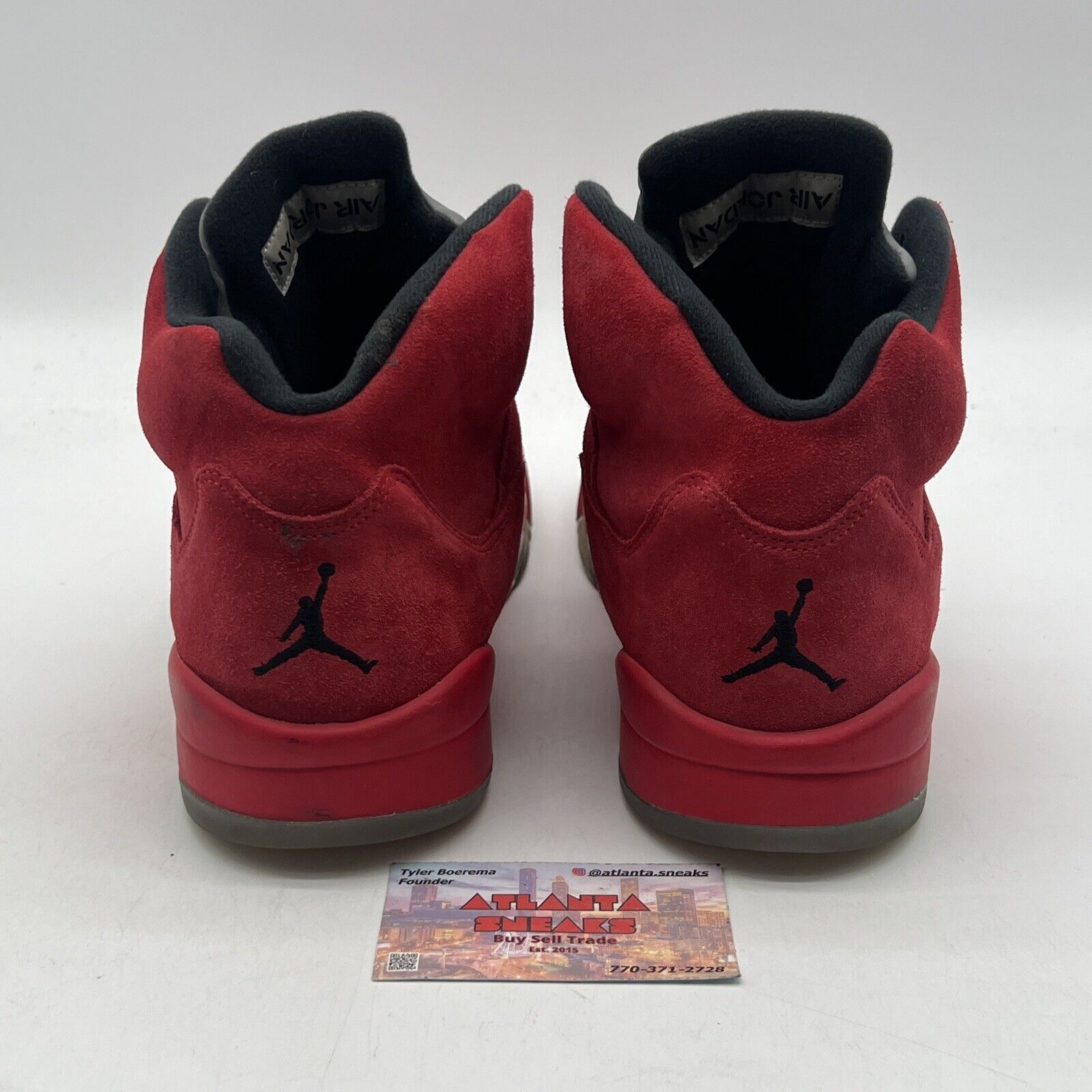 Size 12 - Air Jordan 5 Retro Red Suede Black Grey (136027-602)