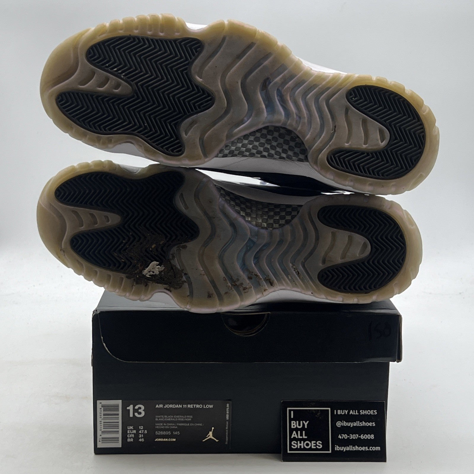 Size 13 - Air Jordan 11 Retro Low Emerald (528895-145)
